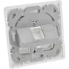 InLine kehyssarja 1x RJ45 liitin/LSA-moduulille, Keystone SNAP-In, valkoinen RAL9010