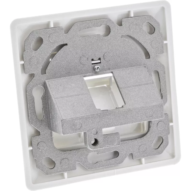 InLine kehyssarja 1x RJ45 liitin/LSA-moduulille, Keystone SNAP-In, valkoinen RAL9010