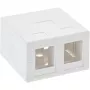 InLine pinta-asennusrasia Keystone 2x RJ45 valkoinen 76202B