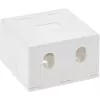 InLine pinta-asennusrasia Keystone 2x RJ45 valkoinen 76202B