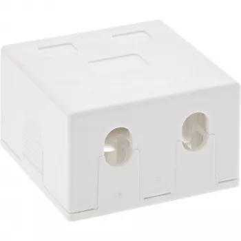 InLine pinta-asennusrasia Keystone 2x RJ45 valkoinen 76202B