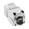 InLine RJ45 Keystone Jack Snap-In -moduuli Cat.6a, pölysuojakannella musta