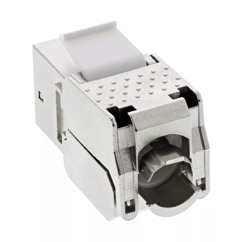 InLine RJ45 Keystone Jack Snap-In -moduuli Cat.6a, pölysuojakannella musta