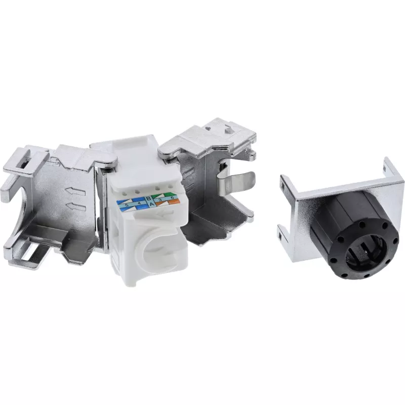 InLine Premium RJ45 Keystone Jack Snap-In -moduuli Cat.6a, pölysuojakannella