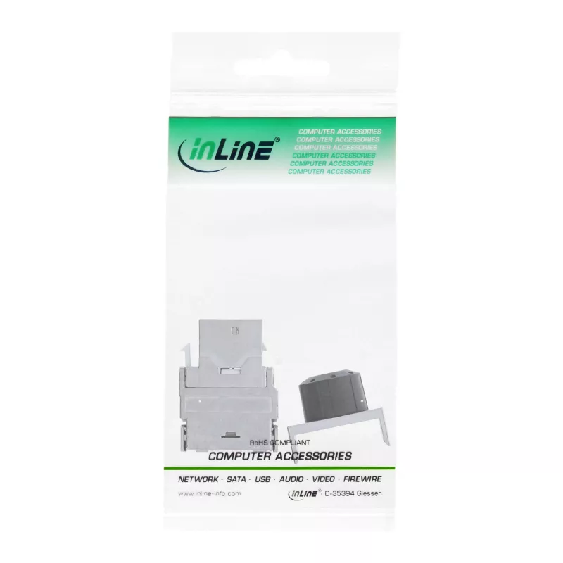 InLine Premium RJ45 Keystone Jack Snap-In -moduuli Cat.6a, pölysuojakannella