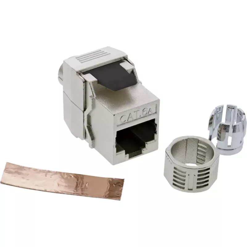 RJ45 Keystone Jack Snap-In -moduuli InLine 76202F Cat.6a