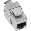 InLine RJ45 Keystone Jack Snap-In -moduuli Cat.8.1 litteä metallinen 1 kpl