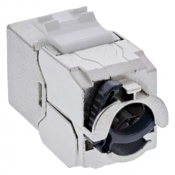 InLine Keystone RJ45-liitin ohut, SNAP-In, Cat.8.1, integroitu kaapeliside