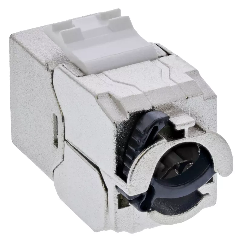 InLine Keystone RJ45-liitin ohut, SNAP-In, Cat.8.1, integroitu kaapeliside