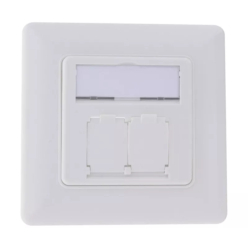 InLine kehyssarja 2x RJ45 Keystone SNAP-In, valkoinen RAL9010