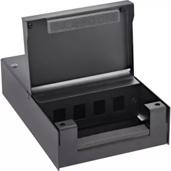 InLine pinta-asennusrasia Keystone 4x RJ45 musta 76202X