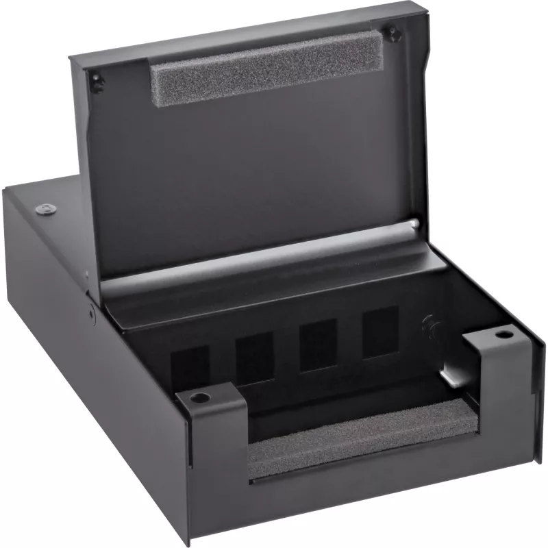 InLine pinta-asennusrasia Keystone 4x RJ45 musta 76202X