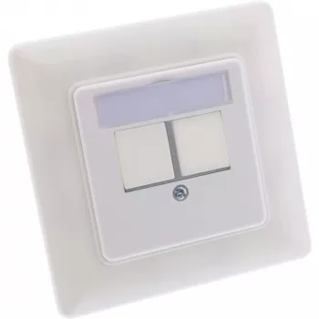 InLine kehyssarja 2x RJ45 Keystone SNAP-In 90°, valkoinen RAL9010