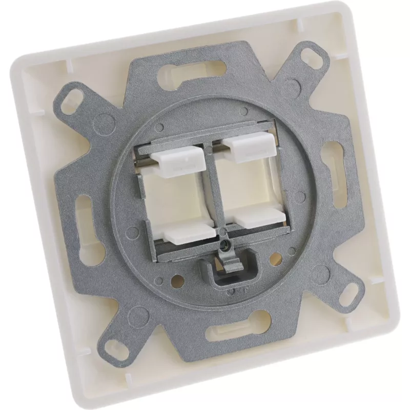 InLine kehyssarja 2x RJ45 Keystone SNAP-In 90°, valkoinen RAL9010