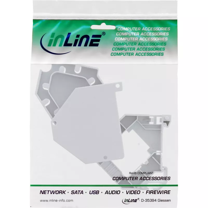 InLine Keystone SNAP-In kuitu-Keystone-moduuliteline, 1 portti DIN-kiskoon