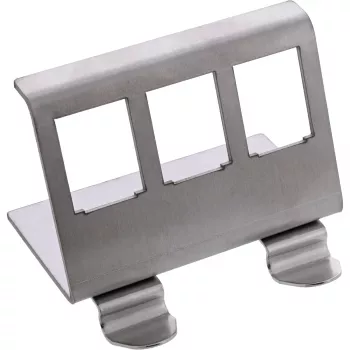 InLine 76203E metalli Keystone Snap-In DIN-kiskoteline, 3-osainen