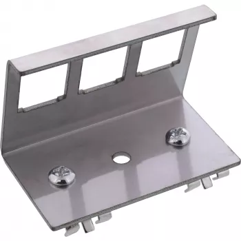 InLine 76203E metalli Keystone Snap-In DIN-kiskoteline, 3-osainen