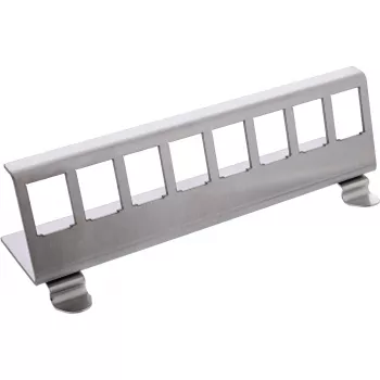 InLine 76203H metalli Keystone snap-kiinnike DIN-kiskoasennukseen, 8-porttinen