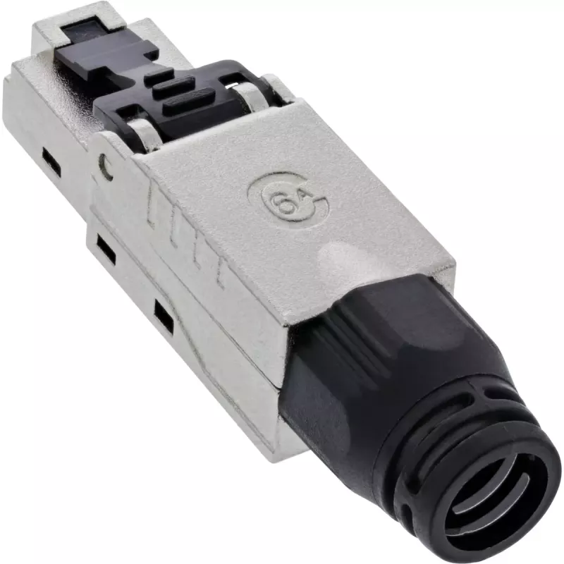 InLine RJ45-liitin Cat.6A 500MHz, kenttäasennettava, suojattu, ruuvikannella