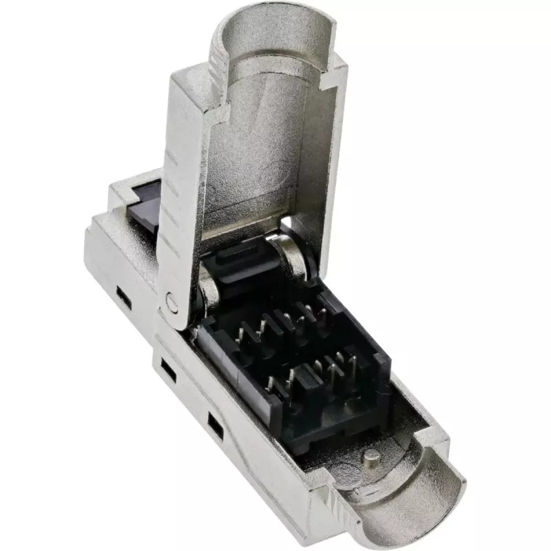 InLine RJ45-liitin Cat.6A 500MHz, kenttäasennettava, suojattu, ruuvikannella