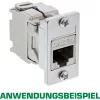 InLine Keystone SNAP-In moduulipidike, yksittäinen, metalli, tasaisille pinnoille