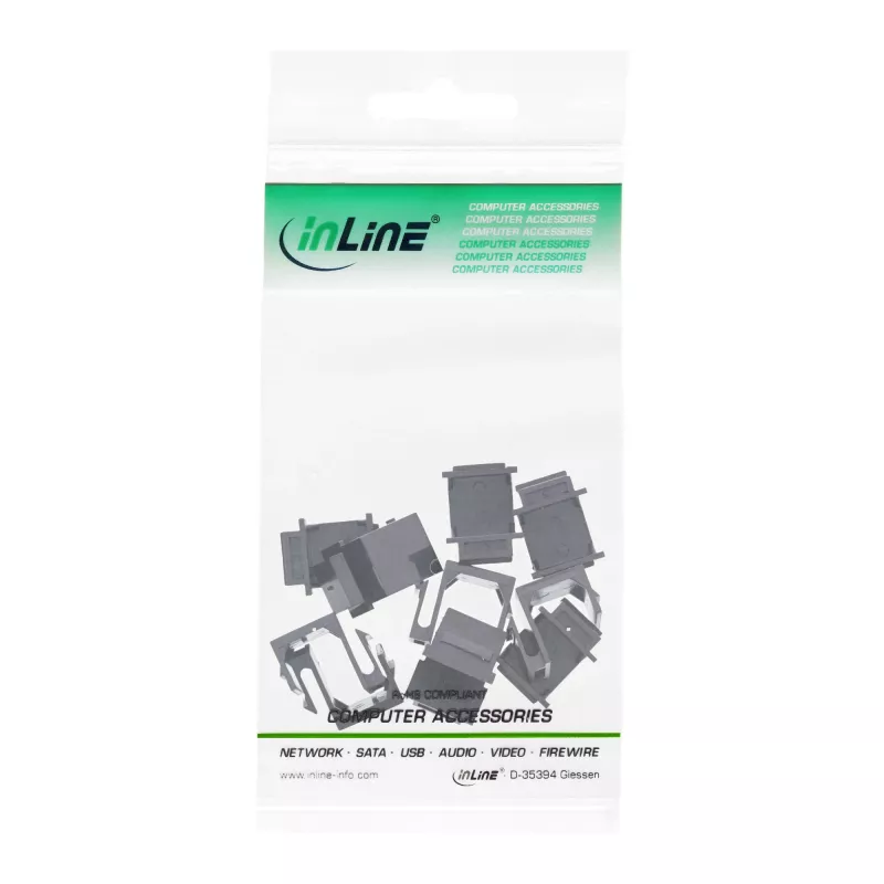 InLine Keystone SNAP-In sokkakansi moduulipaikkaan, musta, 10 kpl