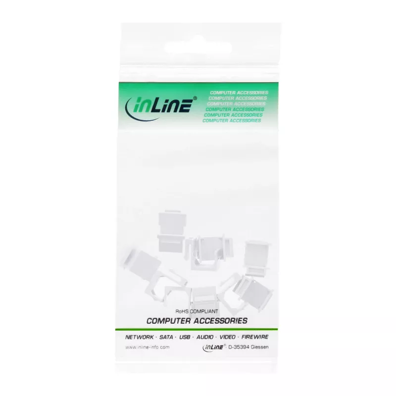 InLine Keystone SNAP-In sokkakansi moduulipaikkaan, valkoinen, 10 kpl