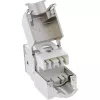 InLine Keystone RJ45-rasia, suojattu, Cat.6A, harmaa 8 kpl:n pakkaus