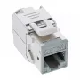 InLine Keystone RJ45-rasia, suojattu, Cat.6A, harmaa 8 kpl:n pakkaus