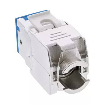 InLine Keystone RJ45-rasia, suojattu, Cat.6A, sininen 8 kpl:n pakkaus