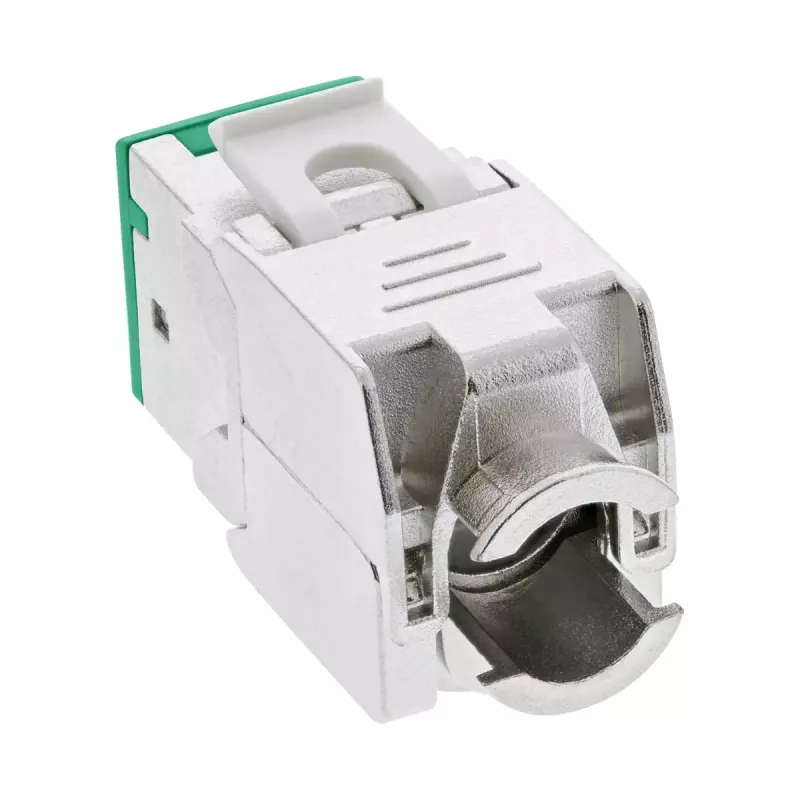 InLine Keystone RJ45-rasia, suojattu, Cat.6A, vihreä 8 kpl:n pakkaus