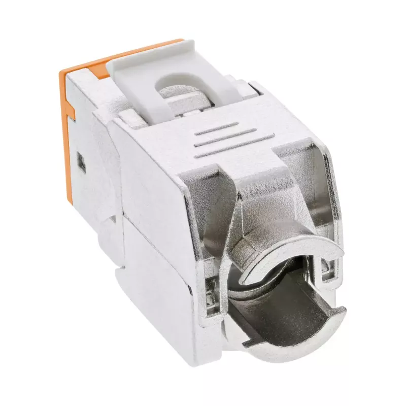 InLine Keystone RJ45-rasia, suojattu, Cat.6A, oranssi 8 kpl:n pakkaus