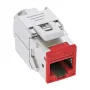 InLine Keystone RJ45-rasia, suojattu, Cat.6A, punainen, 8 kpl:n pakkaus