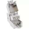 InLine Keystone RJ45-rasia, suojattu, Cat.6A, valkoinen, 8 kpl:n pakkaus