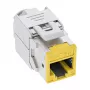 InLine Keystone RJ45-rasia, suojattu, Cat.6A, keltainen, 8 kpl:n pakkaus