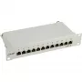 InLine 10 tuuman Cat.6 patch-paneeli 12 porttia 1U vaaleanharmaa RAL7035