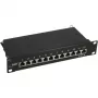 InLine patch-paneeli 10 tuuman Cat.6 12 porttia 1U musta RAL9005