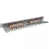 InLine patch-paneeli Cat.6 16 porttia 19 inch 1HE vaaleanharmaa RAL7035