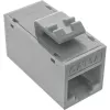 InLine Keystone RJ45-rasia, suojaamaton, Cat.6A, 8 kpl:n pakkaus, harmaa
