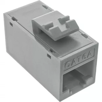 InLine Keystone RJ45-rasia, suojaamaton, Cat.6A, 8 kpl:n pakkaus, harmaa