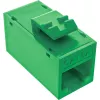 InLine Keystone RJ45-rasia, suojaamaton, Cat.6A, 8 kpl:n pakkaus, vihreä