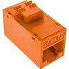 InLine Keystone RJ45-rasia/-liitäntä, suojaamaton, Cat.6A, 8 kpl:n pakkaus, oranssi