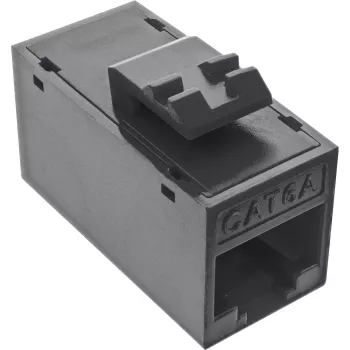 InLine Keystone RJ45-rasia, suojaamaton, Cat.6A, 8 kpl:n pakkaus, musta