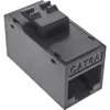 InLine Keystone RJ45-rasia, suojaamaton, Cat.6A, 8 kpl:n pakkaus, musta