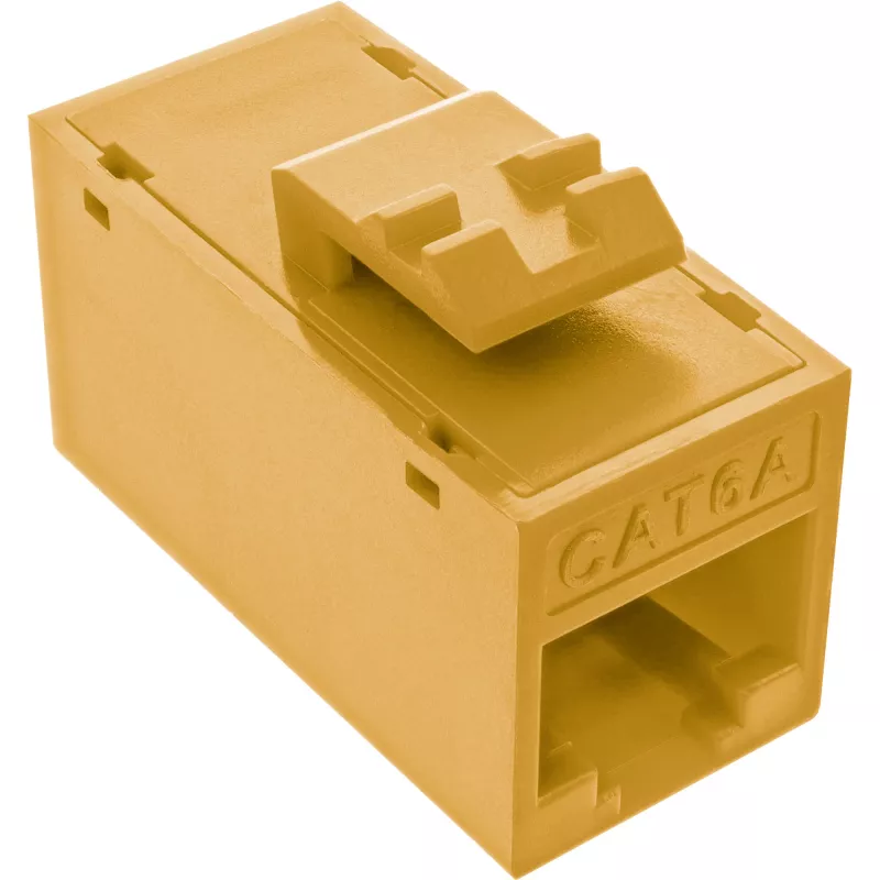 InLine Keystone RJ45-rasia, suojaamaton, Cat.6A, 8 kpl:n pakkaus, keltainen