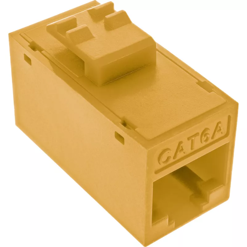 InLine Keystone RJ45-rasia, suojaamaton, Cat.6A, 8 kpl:n pakkaus, keltainen