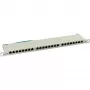 InLine patch-paneeli Cat.6 24 porttia 19 tuuman 0,5U vaaleanharmaa RAL7035