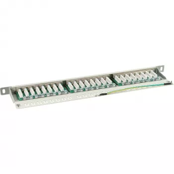 InLine patch-paneeli Cat.6 24 porttia 19 tuuman 0,5U vaaleanharmaa RAL7035