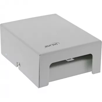 InLine pöytä-konsolidointipistelaatikko 4x Keystone RJ45, metalli, RAL7035