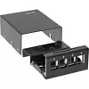 InLine pöytä-konsolidointipistelaatikko 4x Keystone RJ45, metalli, musta RAL9005